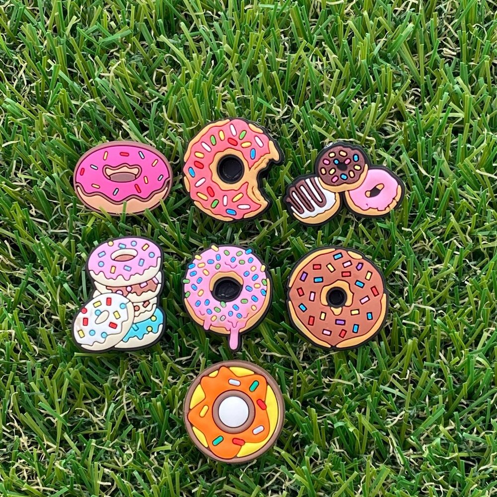 Set of 7 Donut Shoe Charms
